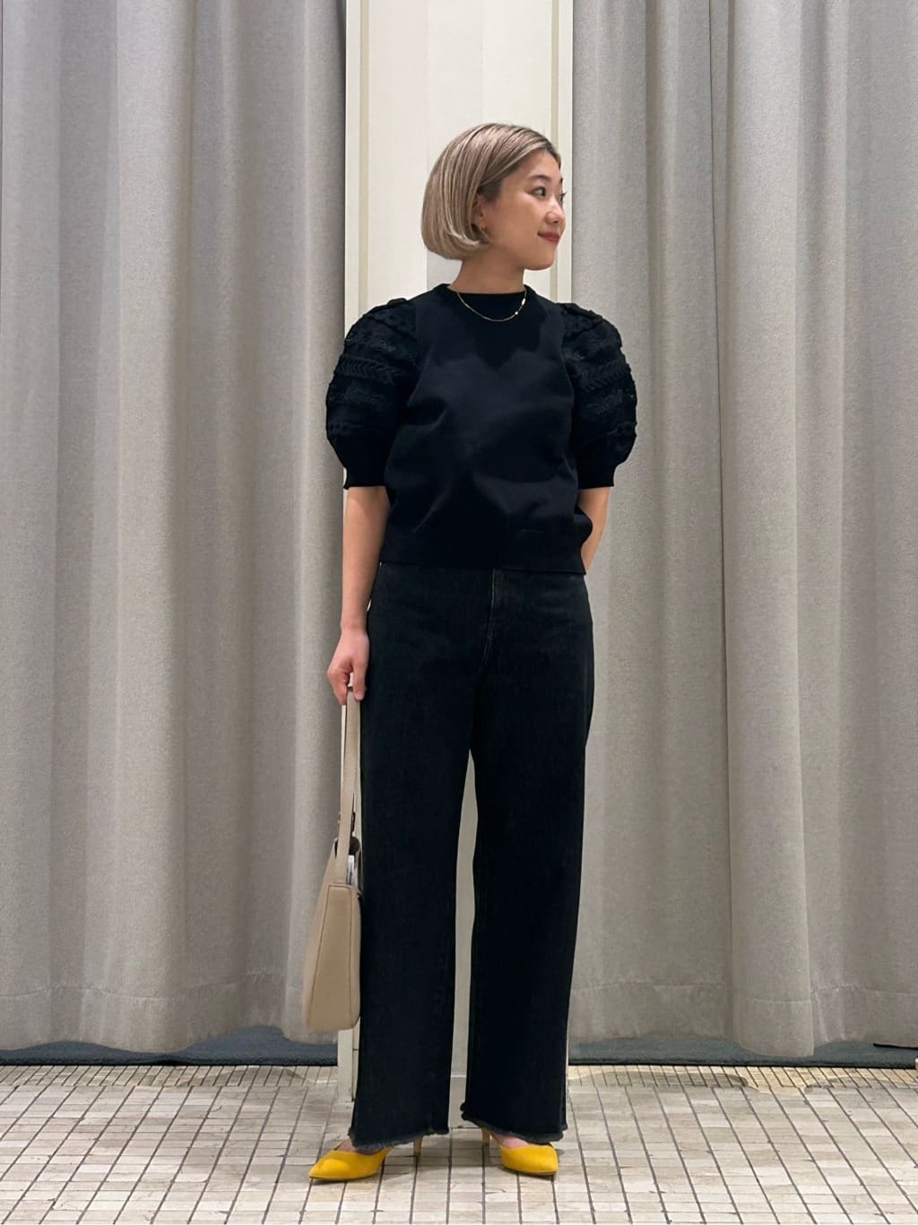 UNITED ARROWS LTD. OUTLET | レース コンビ パフ ニット