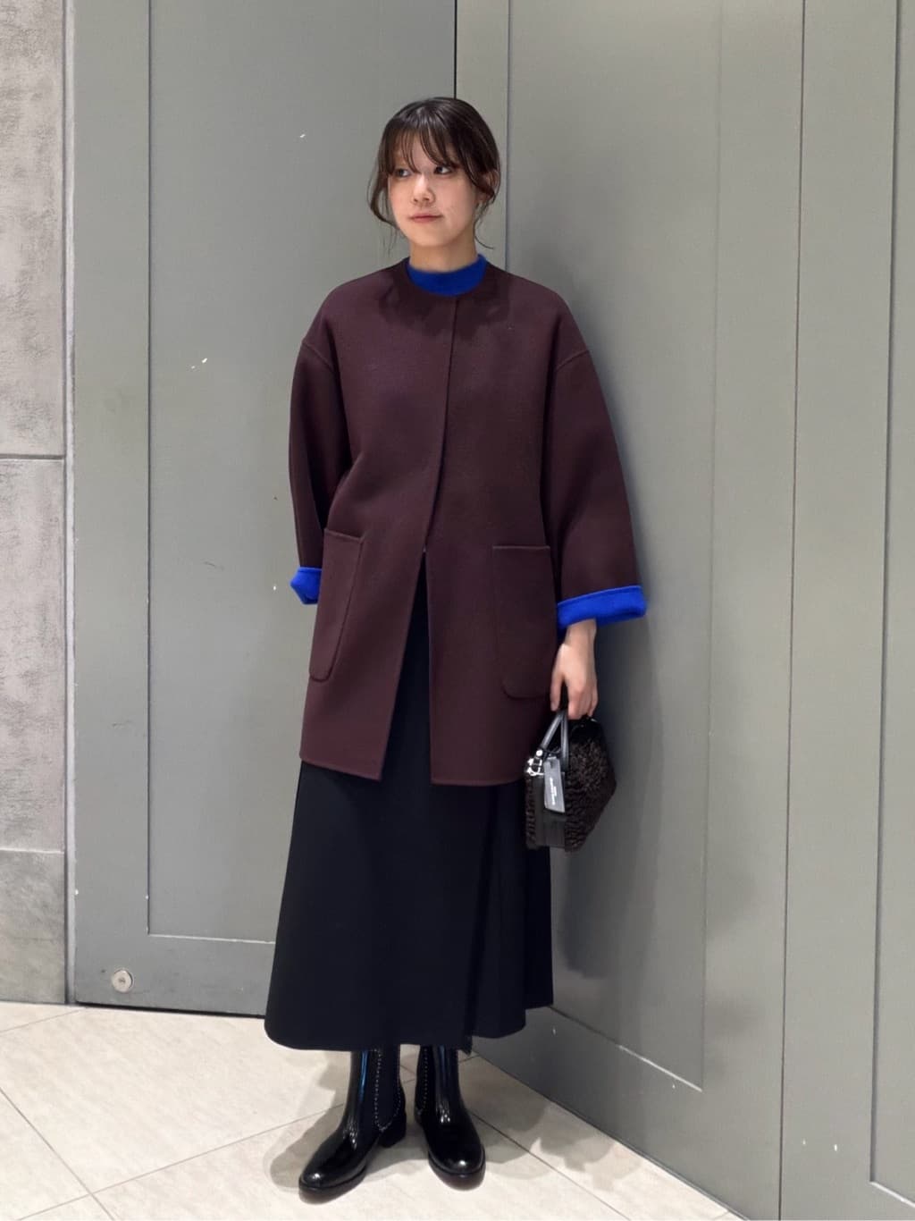 UNITED ARROWS | バイカラー リバー ミドルコート | Rakuten Fashion