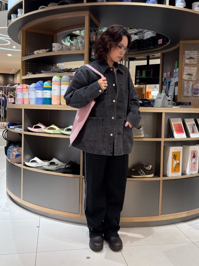 U*a様 フォアモスト　ブラックデニムカバーオール　サイズ38 ユニバーサルオーバーオール」初“ブラック”デニムのカバーオールが