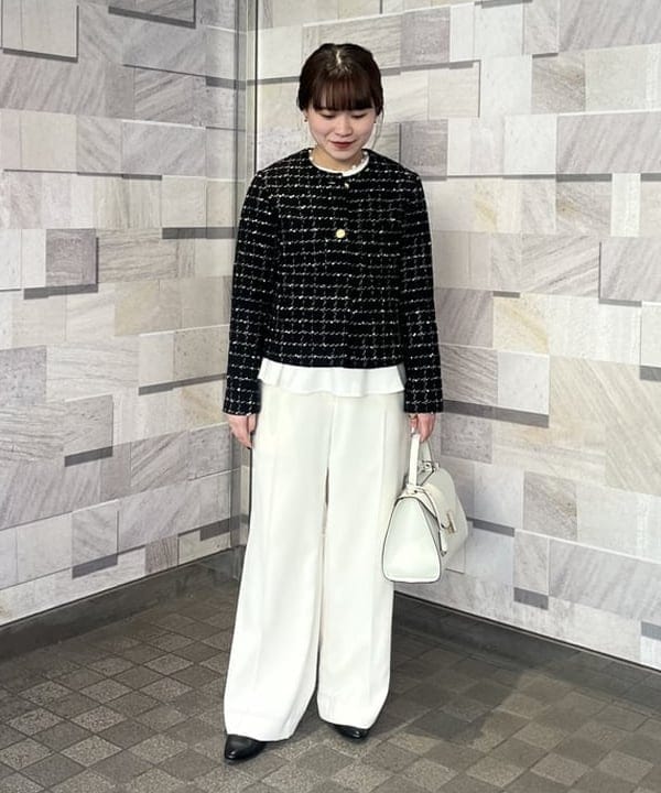 Demi-Luxe BEAMS | 【4/2新規値下げ】ツイード ノーカラー ジャケット