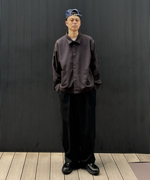 BEAMS MEN | フランネル ワイド スラックス | Rakuten Fashion(楽天
