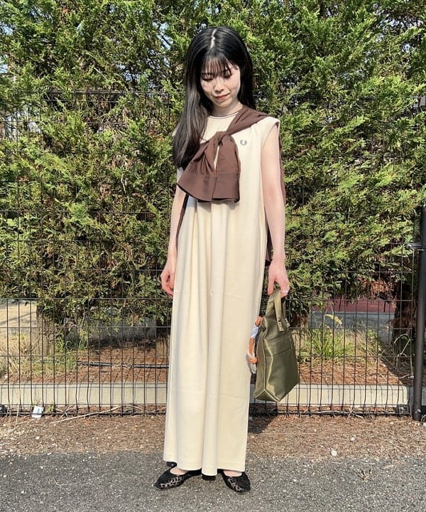 BEAMS WOMEN | 【別注】FRED PERRY / ティップド ピケ ドレス 【ロング