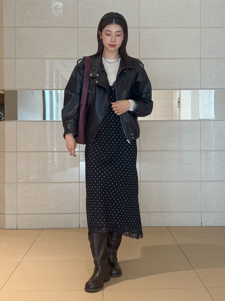Mila Owen | フェイクレザーブルゾン | Rakuten Fashion(楽天