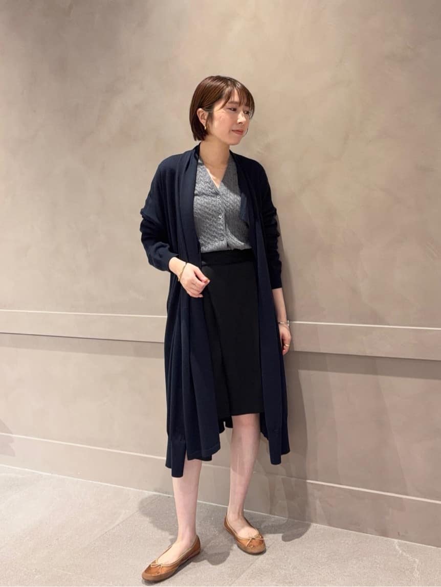 UNITED ARROWS | <conte>シアー ケーブル Vネックカーディガン