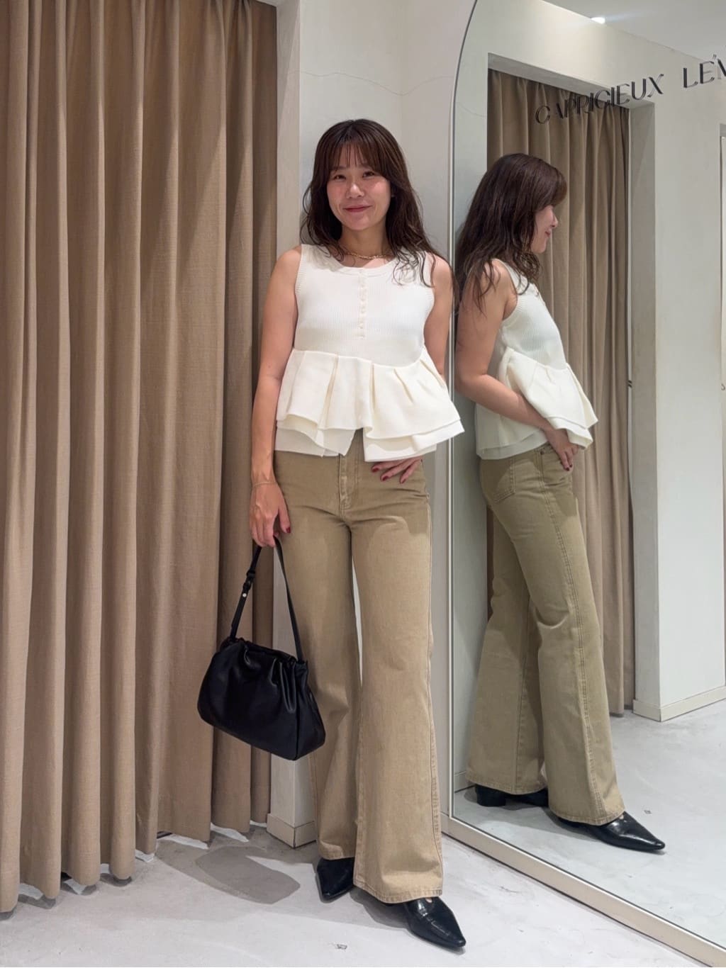 CAPRICIEUX LE'MAGE | アシメペプラムヘンリーニット | Rakuten