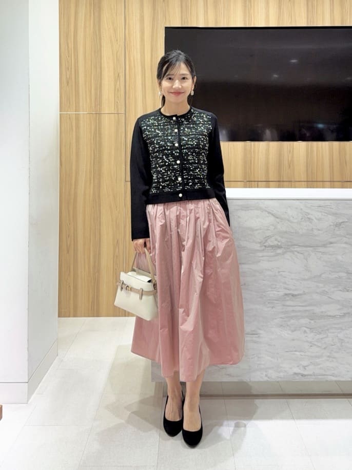 ANAYI | モノトーンツイードコンビ カーディガン | Rakuten Fashion