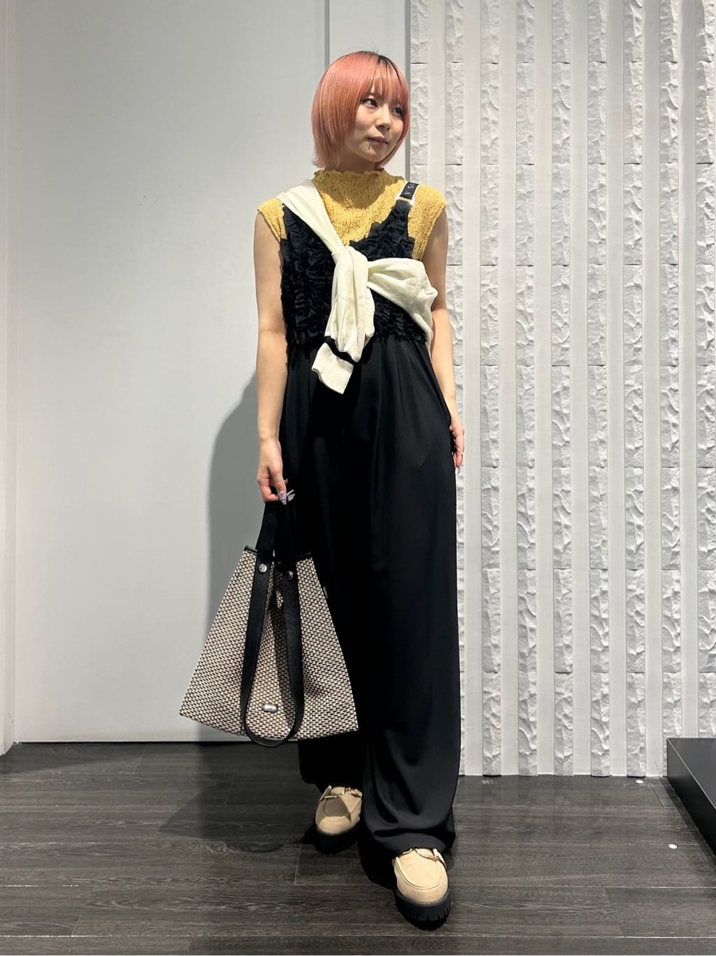 LASUD | フリルビスチェロゴテープサロペット | Rakuten Fashion(楽天