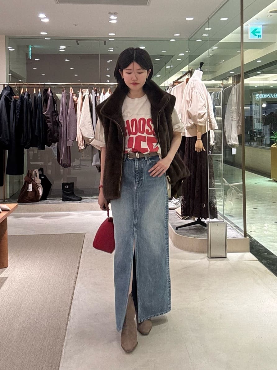 Whim Gazette | デニムスリットスカート | Rakuten Fashion(楽天