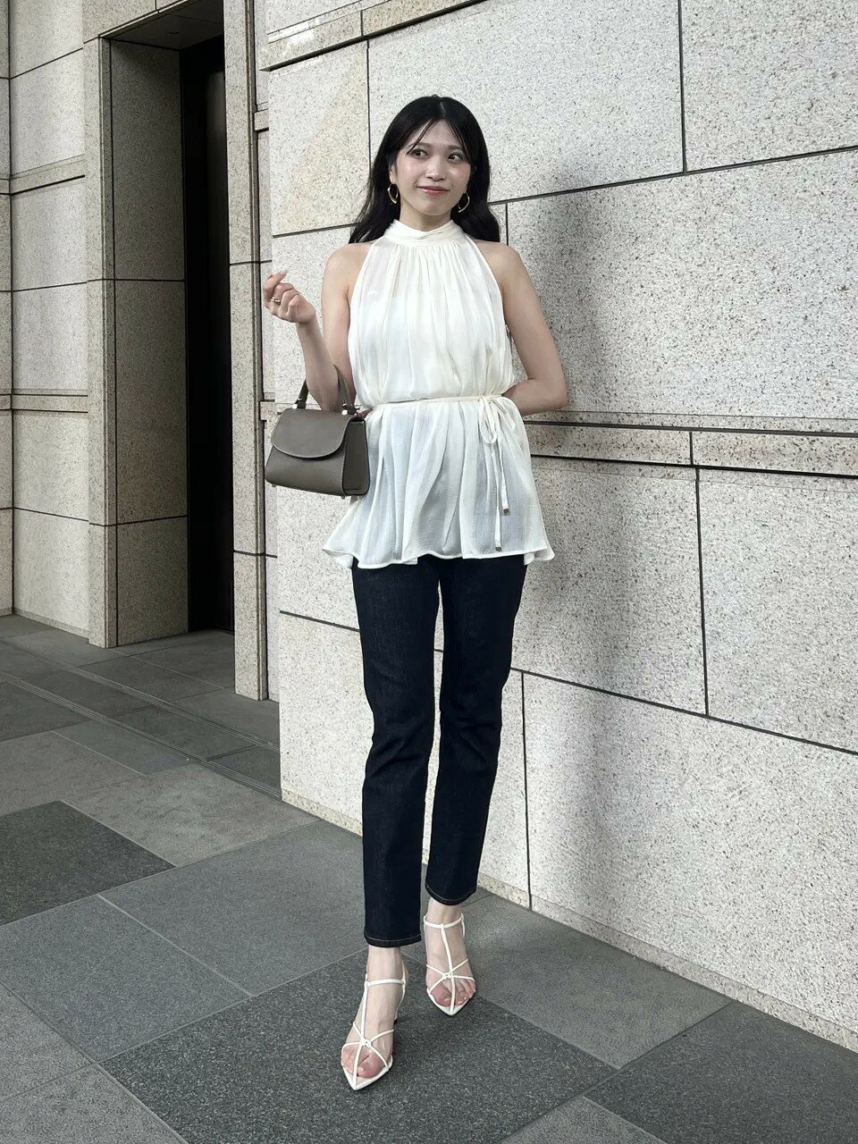 anuans | ノットディテールヒールサンダル | Rakuten Fashion(楽天
