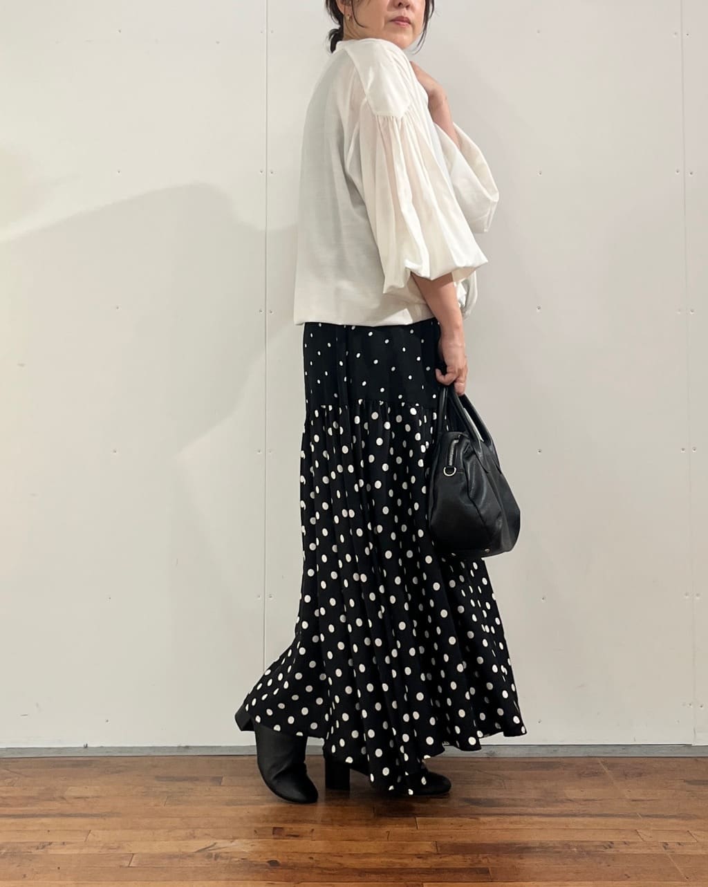 BEARDSLEY | 《完売サイズ追加検討中》ドットパッチワークスカート