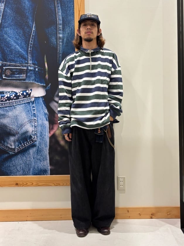 Levi's | BLUETAB(TM) ワイドプリーツ CROP ジーンズ ブラック