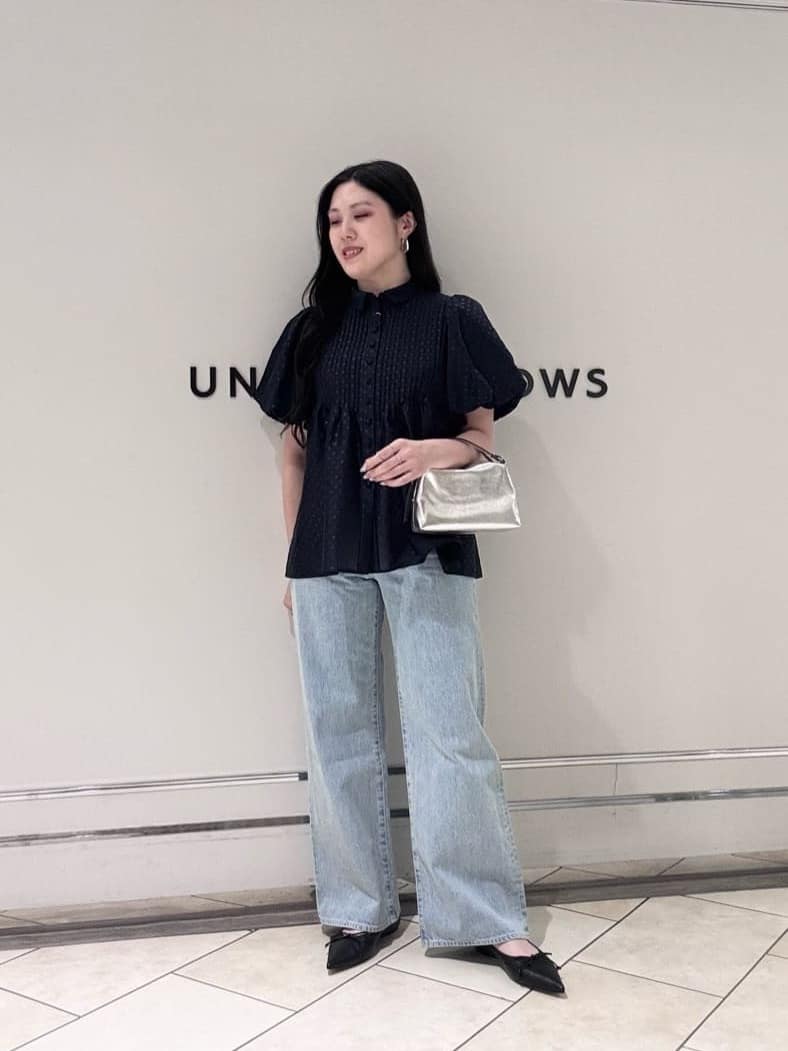 UNITED ARROWS | ドットエンボス ピンタック ブラウス -ウォッシャブル