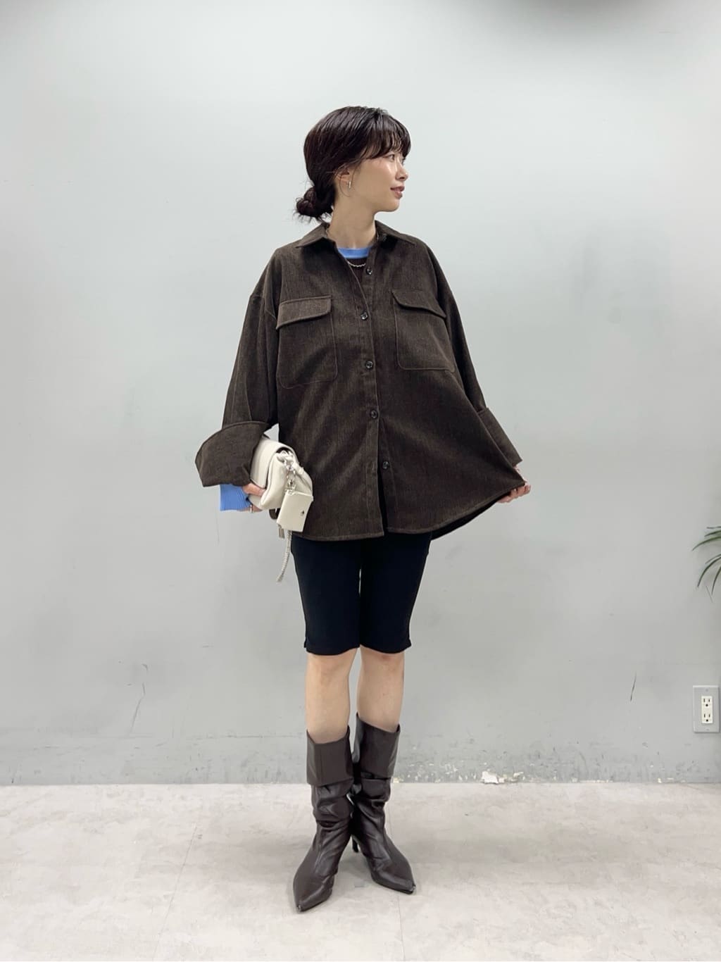 LARUTA | ベロアデニムオーバーサイズシャツ | Rakuten Fashion(楽天