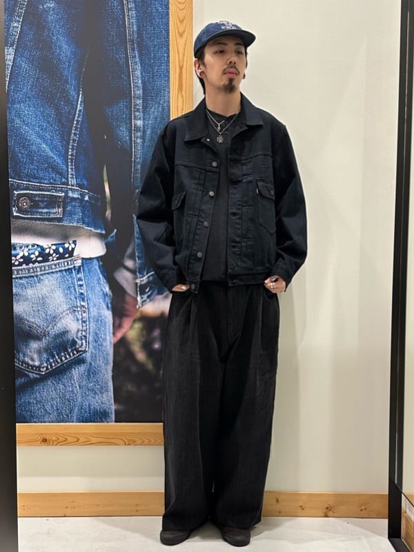 Levi's | BLUETAB(TM) ワイドプリーツ CROP ジーンズ ブラック