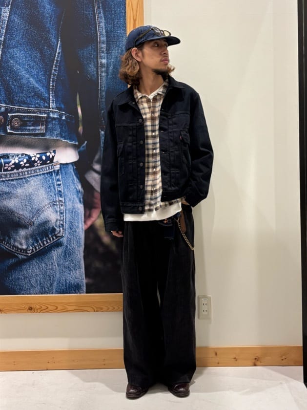 Levi's | BLUETAB(TM) ワイドプリーツ CROP ジーンズ ブラック