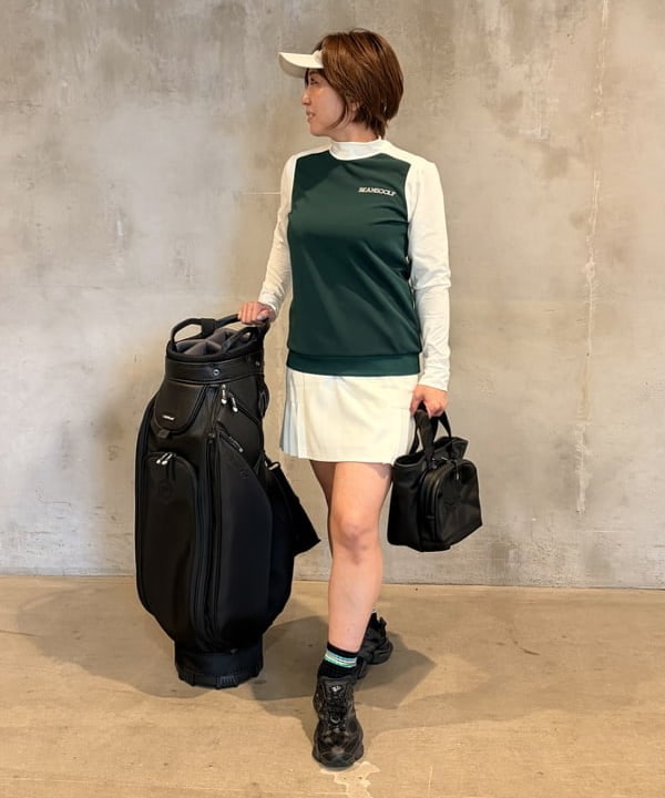 BEAMS GOLF | スクリプトロゴ ブラック キャディバッグ(8.5インチ