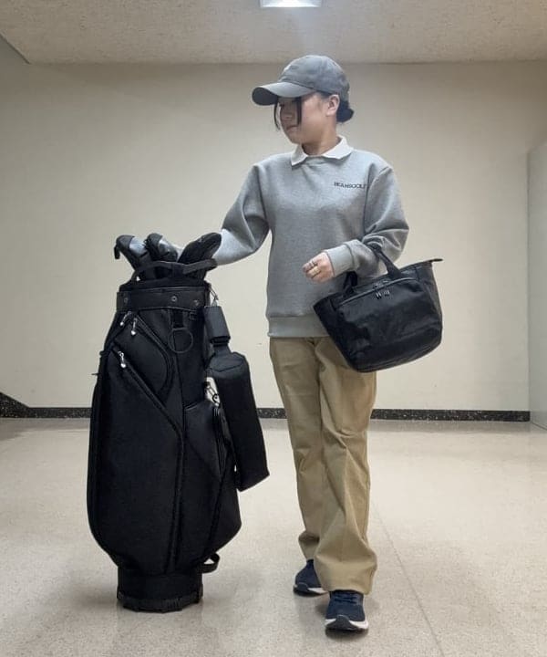 BEAMS GOLF | スクリプトロゴ ブラック キャディバッグ(8.5インチ