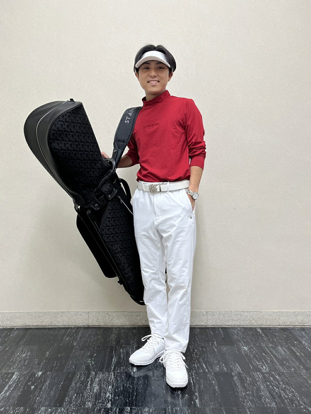 極美品✨ St ANDREWS 撥水 ストレッチ ロングパンツ 黒　M St ANDREWS | [ストレッチ・撥水] ナイロンビヨンテックスパンツ (MENS