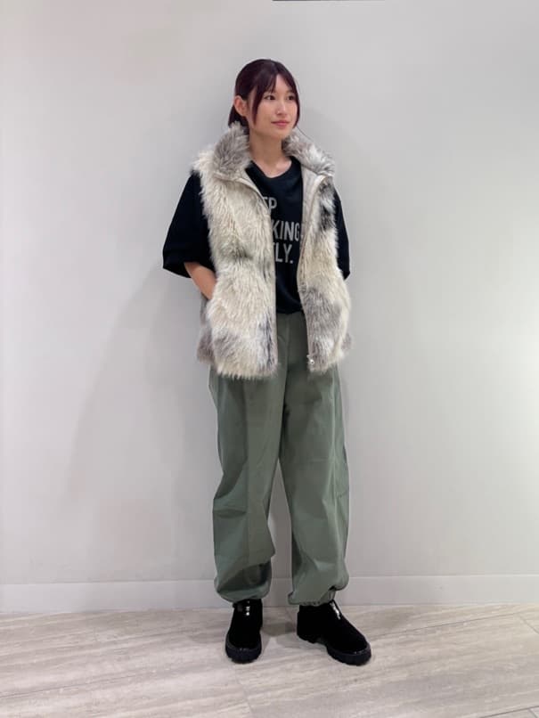LASUD | ミックスフェイクファージップベスト | Rakuten Fashion(楽天