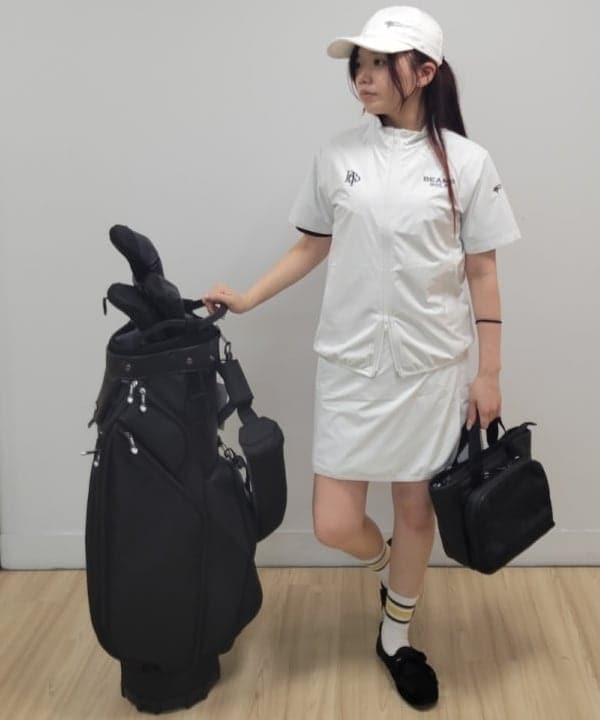 BEAMS GOLF | スクリプトロゴ ブラック キャディバッグ(8.5インチ