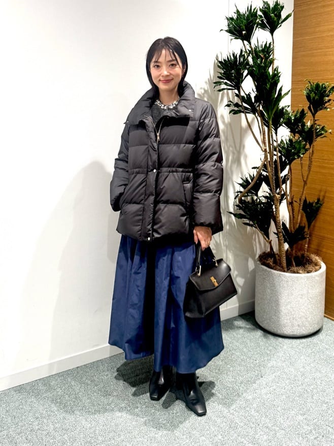 ANAYI | マットサテンペプラムダウンコート | Rakuten Fashion(楽天