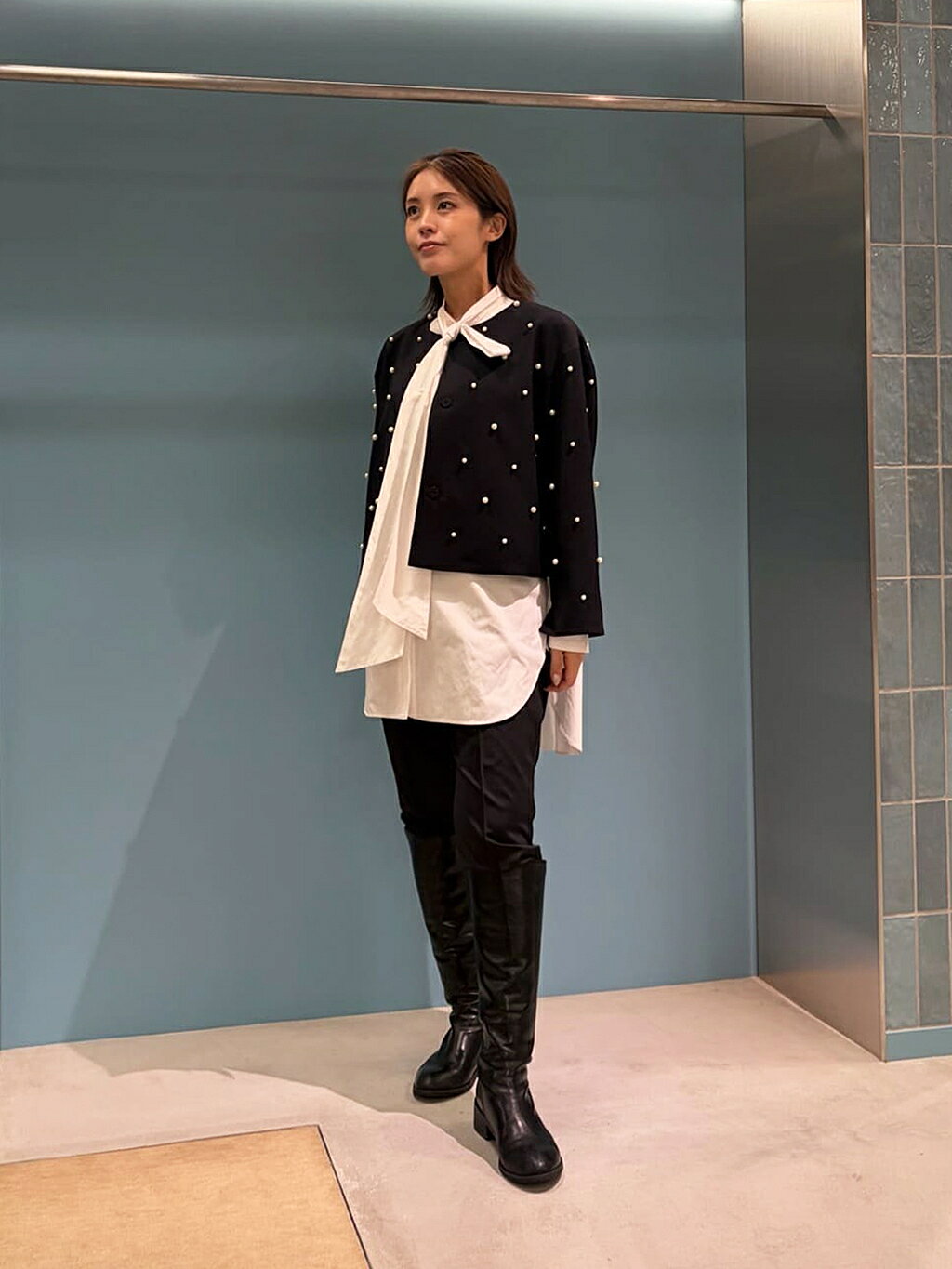 ADORE | ◇パールドットダブルクロスジャケット | Rakuten Fashion