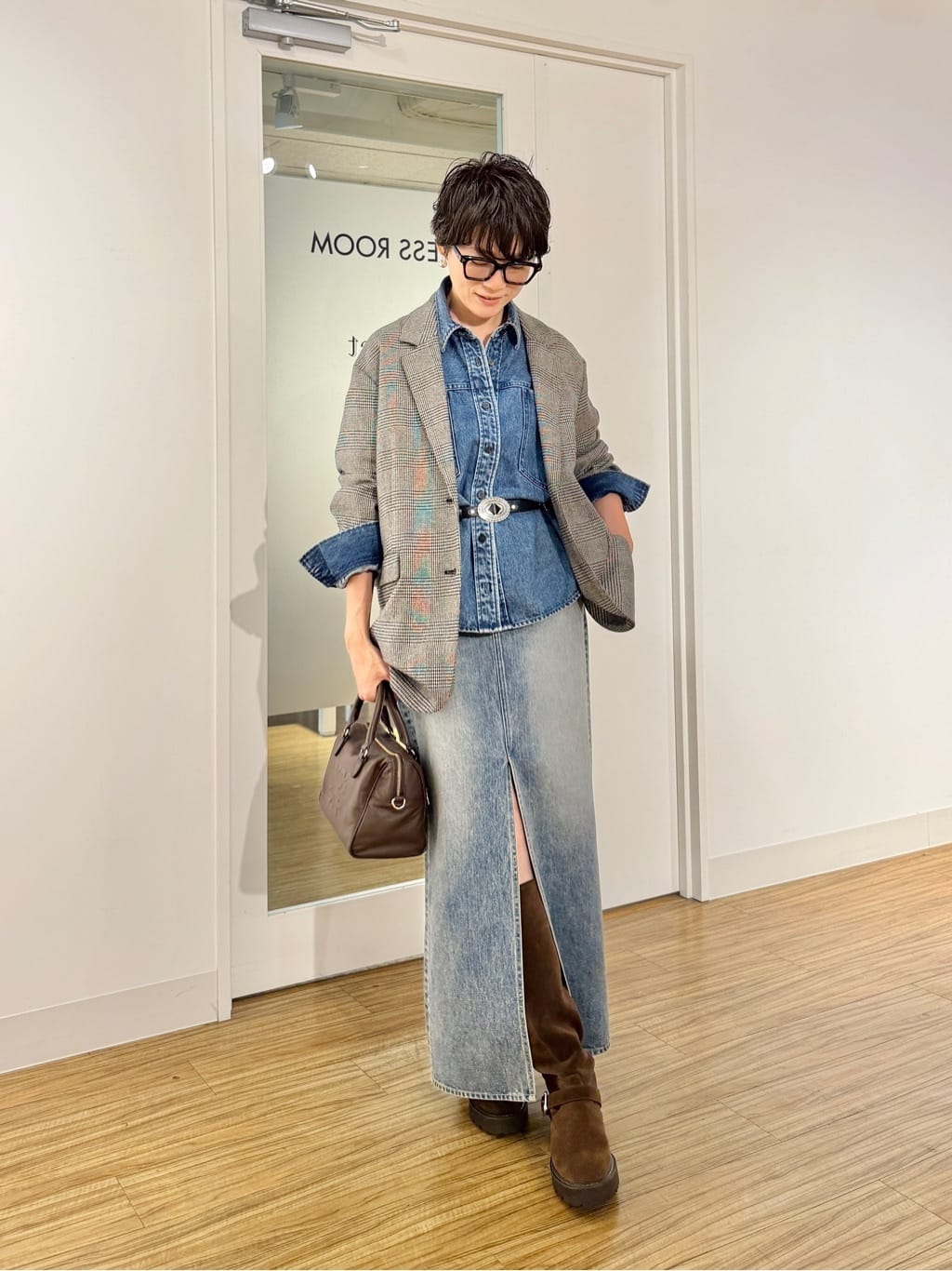 Whim Gazette | デニムスリットスカート | Rakuten Fashion(楽天
