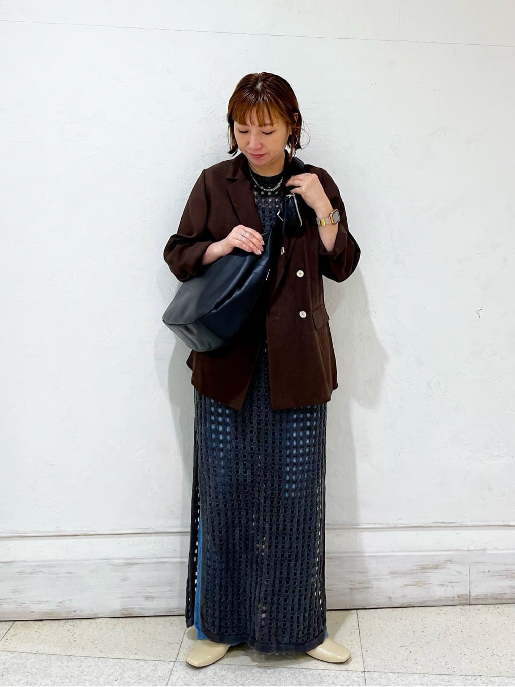 russet | 《本革/490g》ソフトレザーラウンドビッグショルダーバッグ