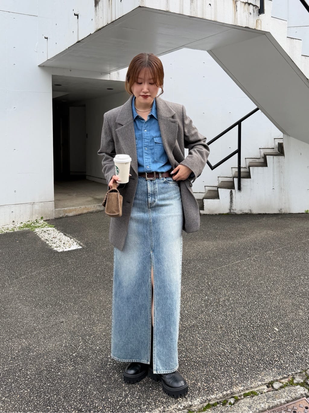 Whim Gazette | デニムスリットスカート | Rakuten Fashion(楽天