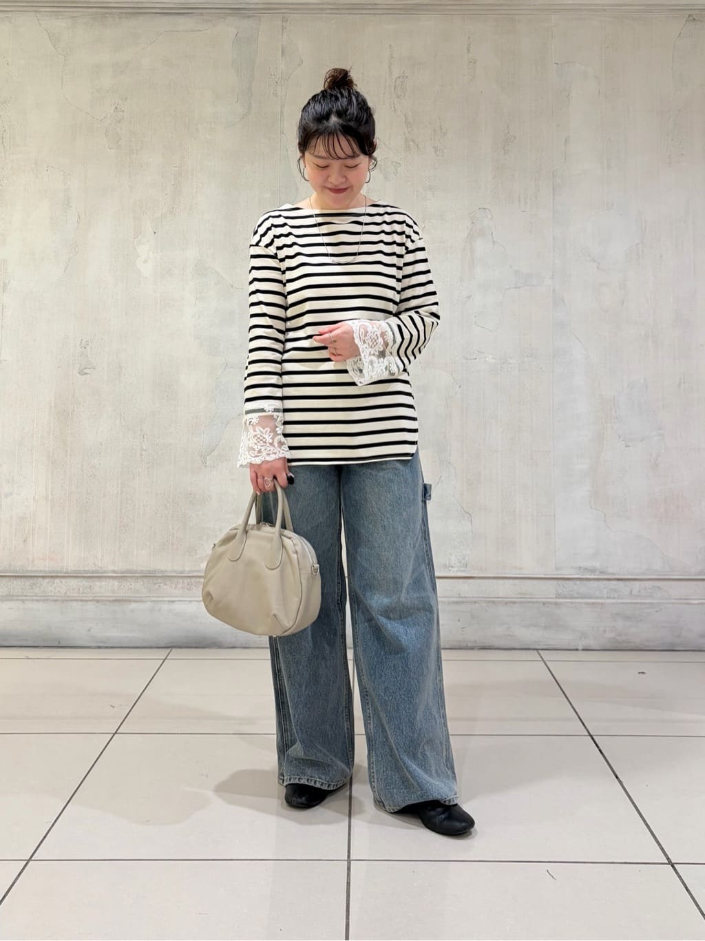 BEARDSLEY | 袖口レースボーダーカットソー | Rakuten Fashion(楽天