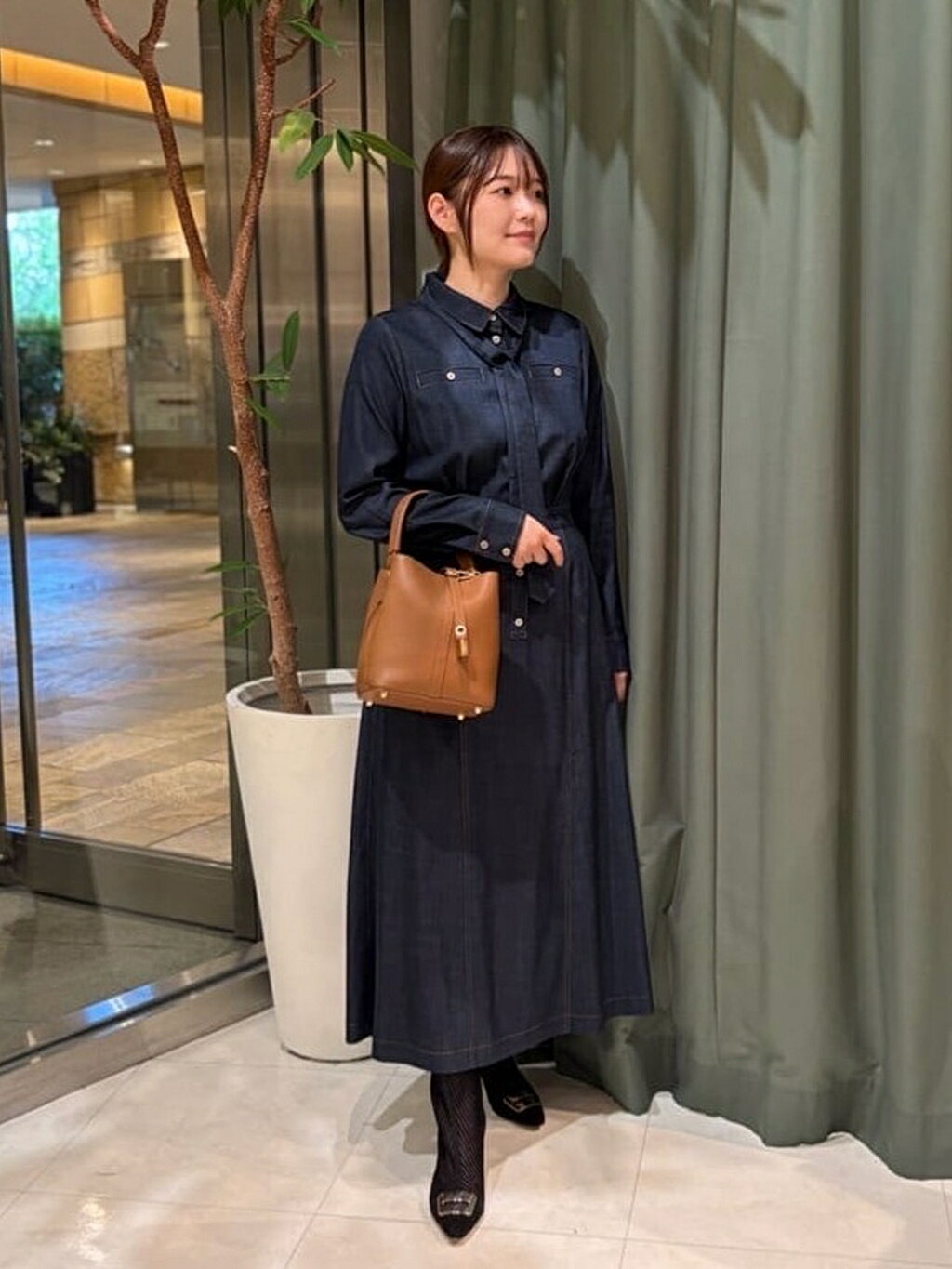 PINKY&DIANNE | タイ付きシャツワンピース | Rakuten Fashion(楽天