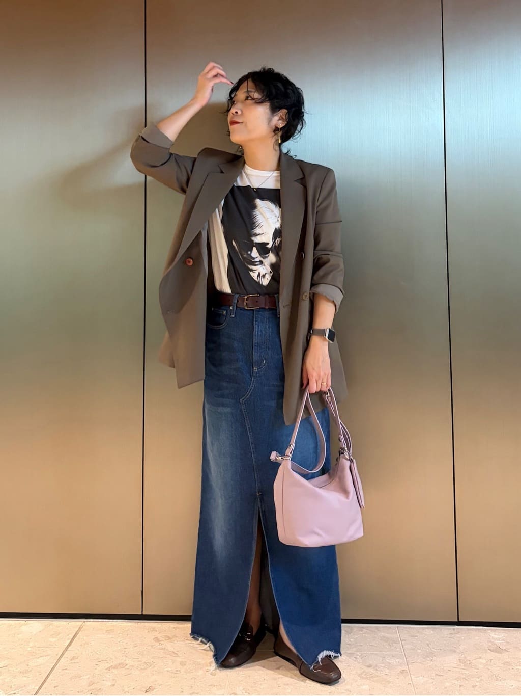 russet | 《本革/360g》ソフトレザーシンプルショルダーバッグ