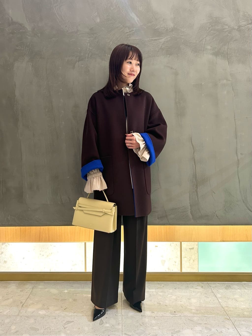 UNITED ARROWS | バイカラー リバー ミドルコート | Rakuten Fashion