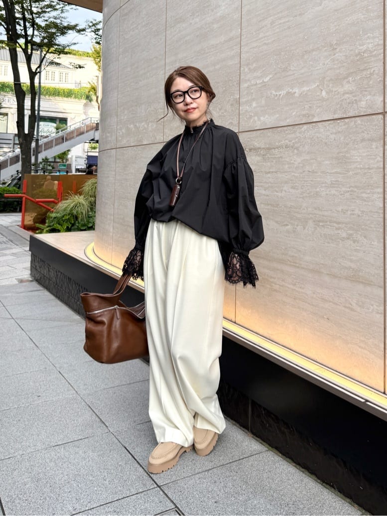 Whim Gazette | レースコンビギャザーブラウス | Rakuten Fashion(楽天