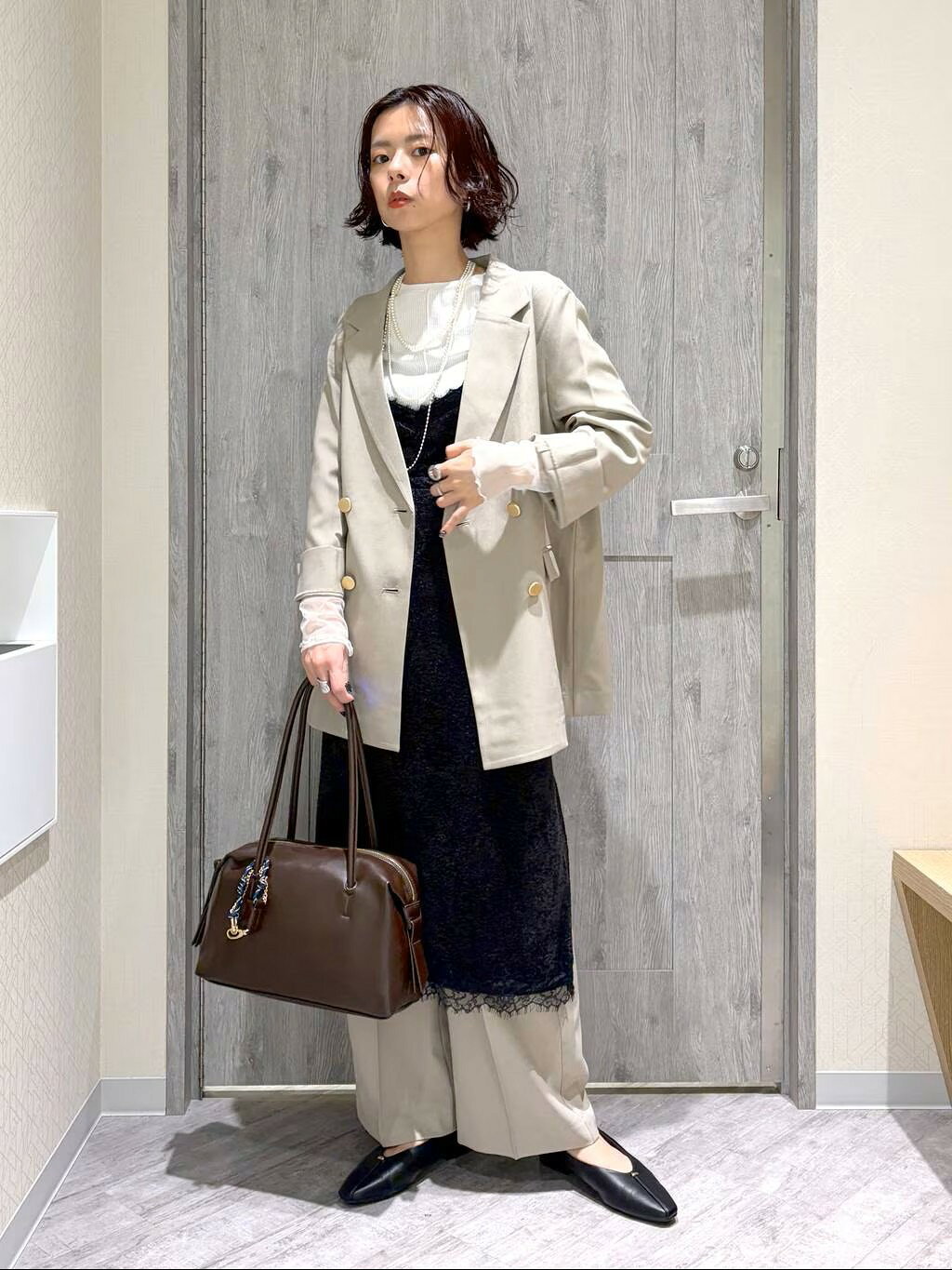 GLOBAL WORK | Beauteeシアー切り替え長袖/587687 | Rakuten Fashion