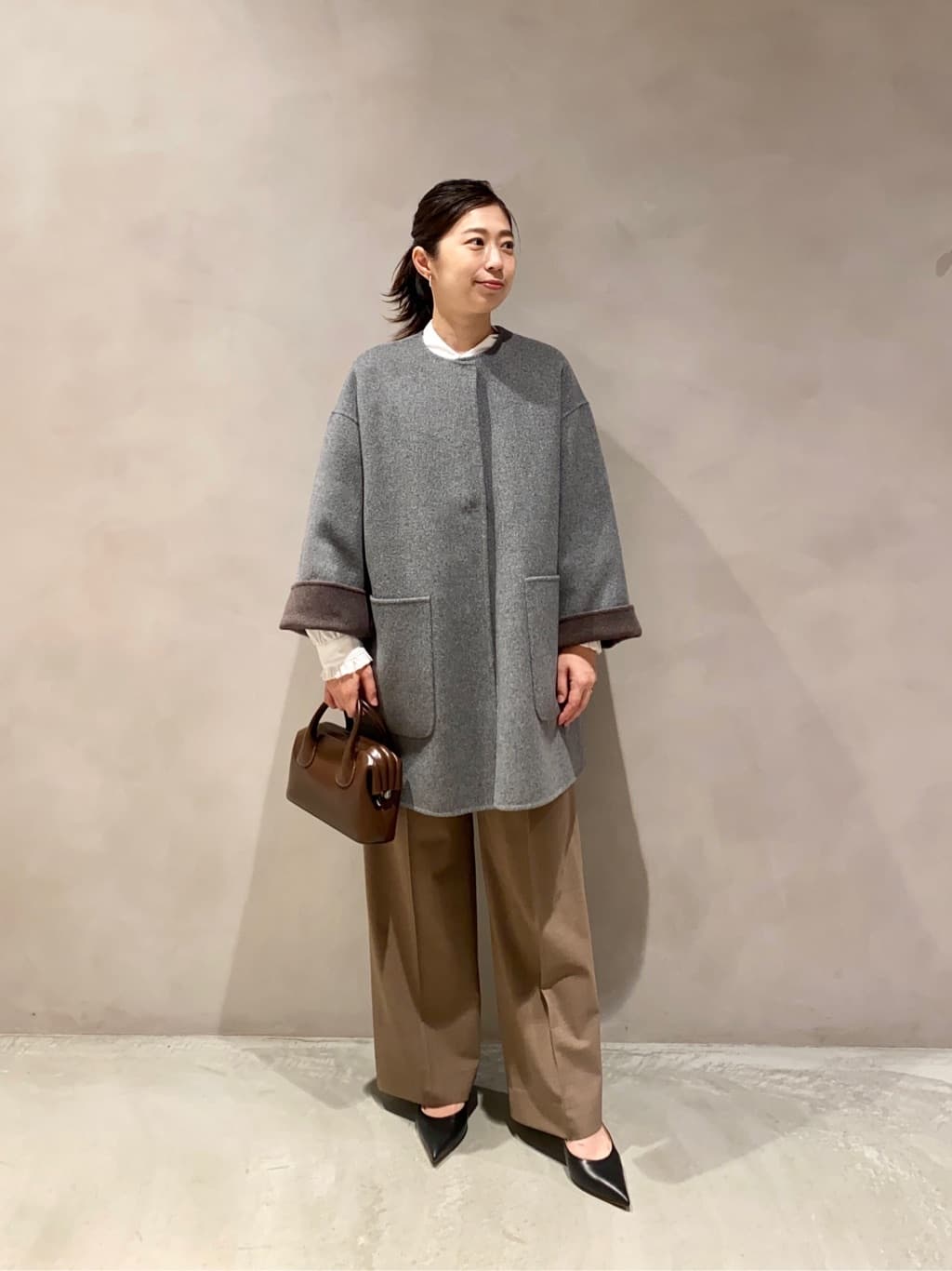 UNITED ARROWS | バイカラー リバー ミドルコート | Rakuten Fashion