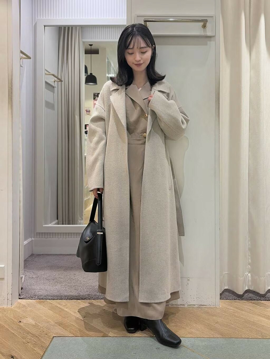andemiu ノーカラー　ロングコート リバーシブル Andemiu | リバーロングコート | Rakuten Fashion(楽天ファッション