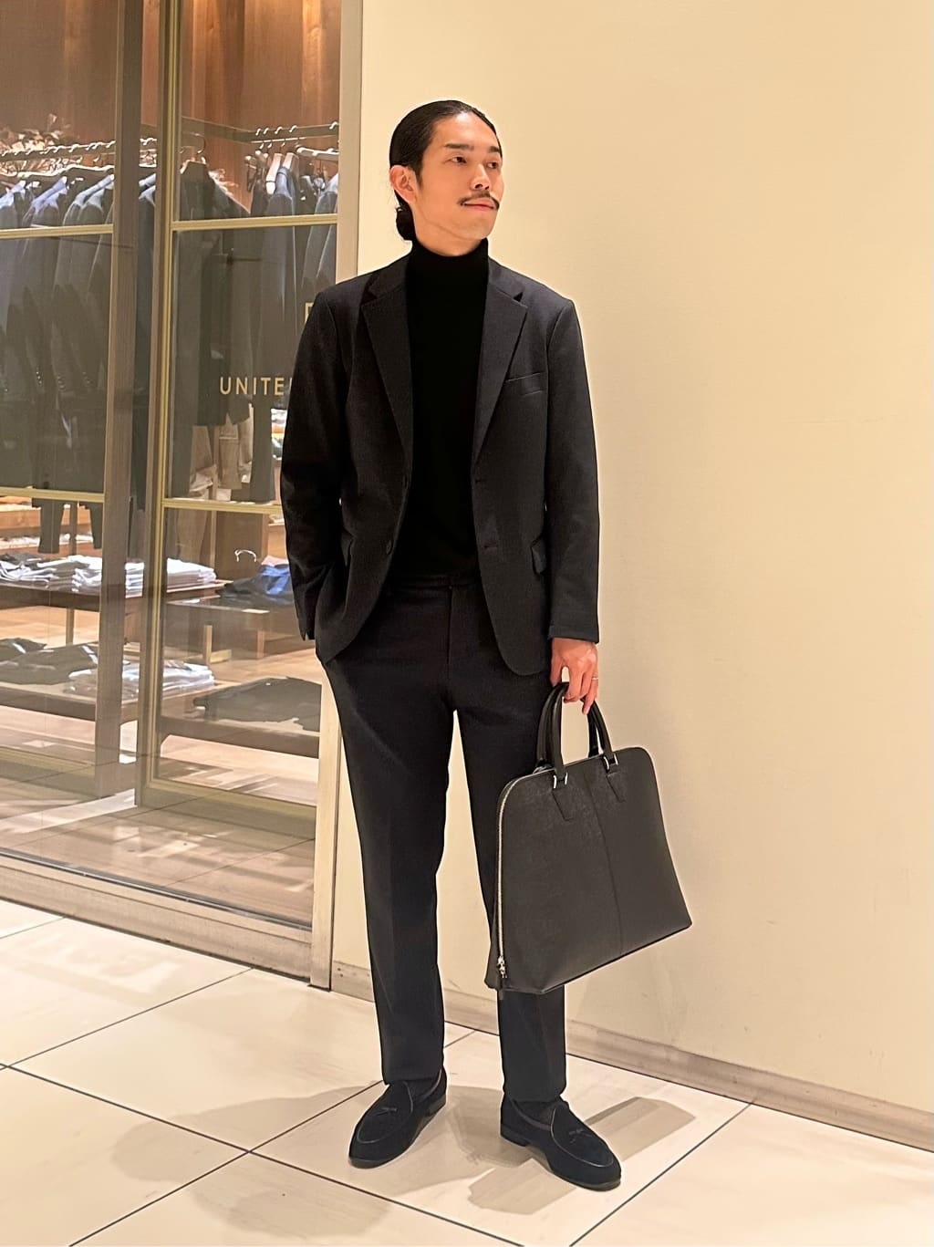 UNITED ARROWS | レザー ラウンド ブリーフケース | Rakuten Fashion