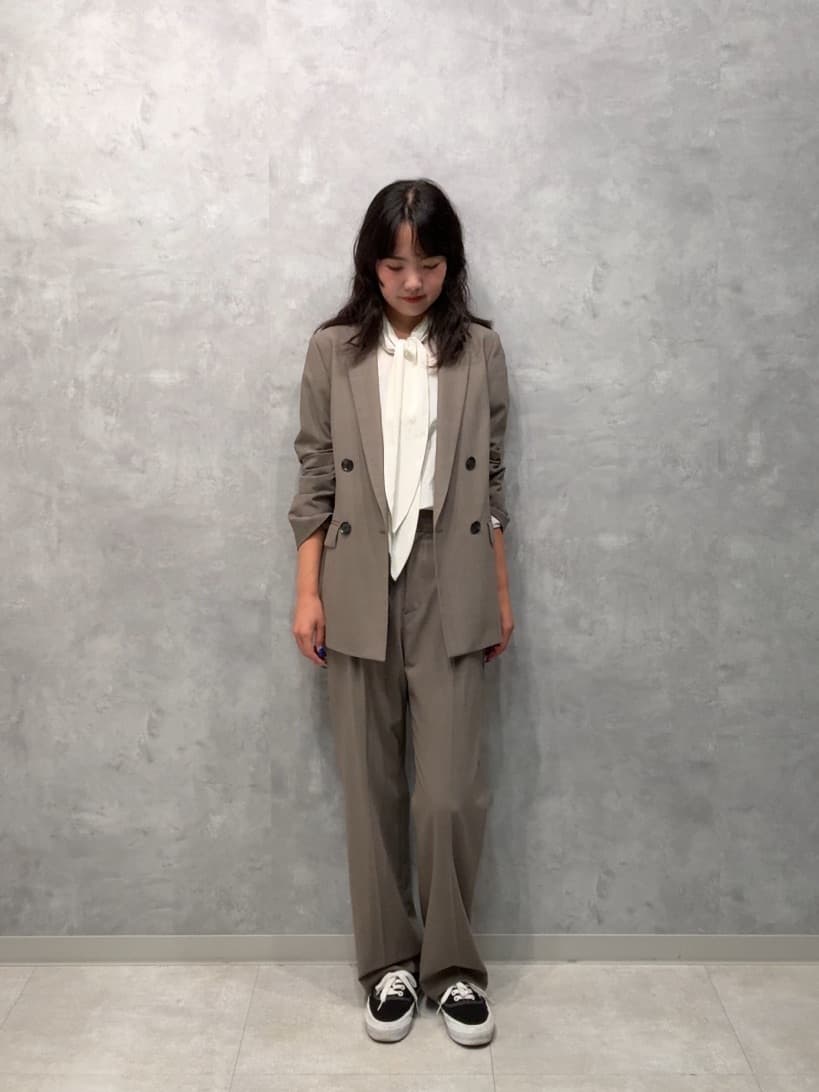 グリーンレーベル／ライトカチリラ パンツスーツ 洗える M ナチュラル 21AW UNITED ARROWS green label relaxing | [size SHORT/TALLあり]カチリラ