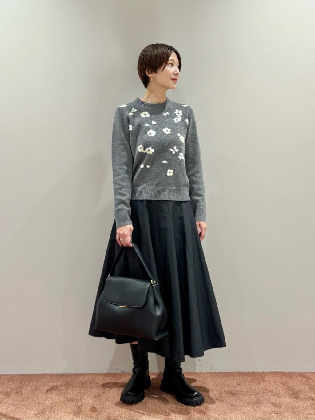 UNITED ARROWS | フラワー ジャガード ニット | Rakuten Fashion(楽天