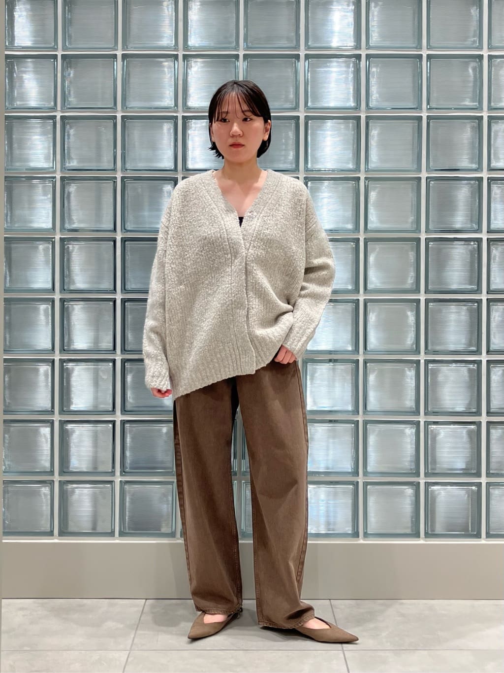 ミ*ー様 UNITED ARROWS conte コットンシアーVネックカーディ UNITED ARROWS | <conte>シアー ケーブル Vネックカーディガン