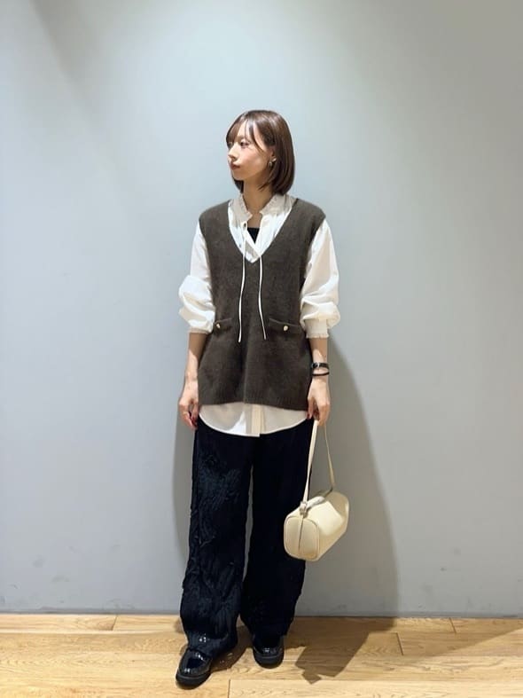 UNITED ARROWS green label relaxing | [size SHORTあり]フリルネック