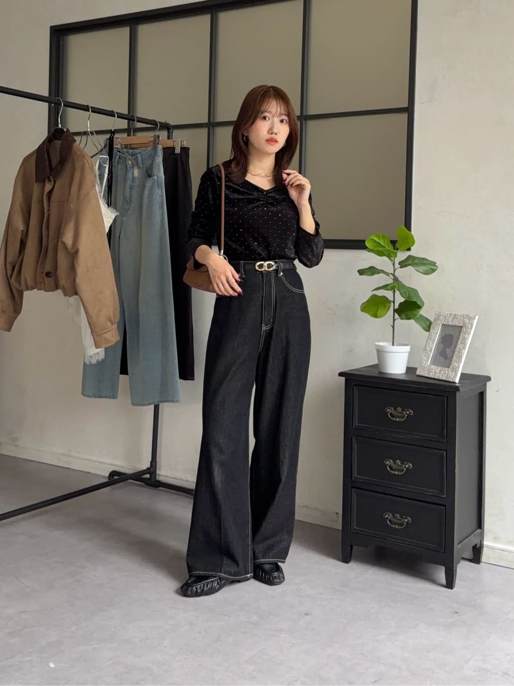 Thevon. | 【Yuna企画】ハイウエストストレートデニムパンツ | Rakuten