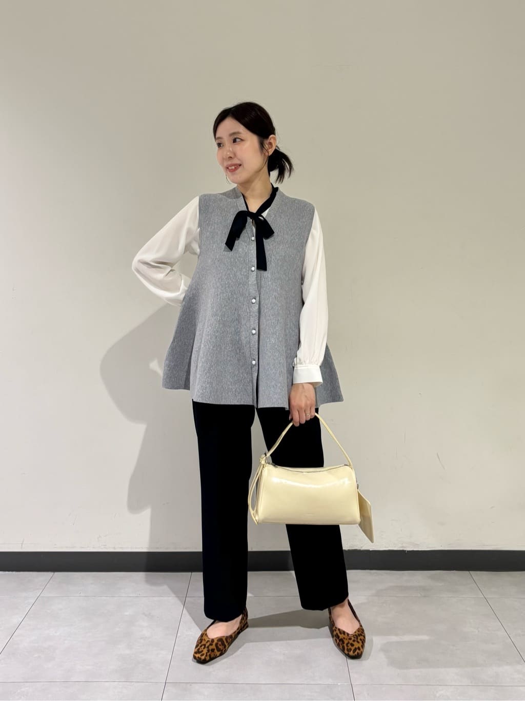UNITED ARROWS green label relaxing | フェイクパールボタン ペプラム