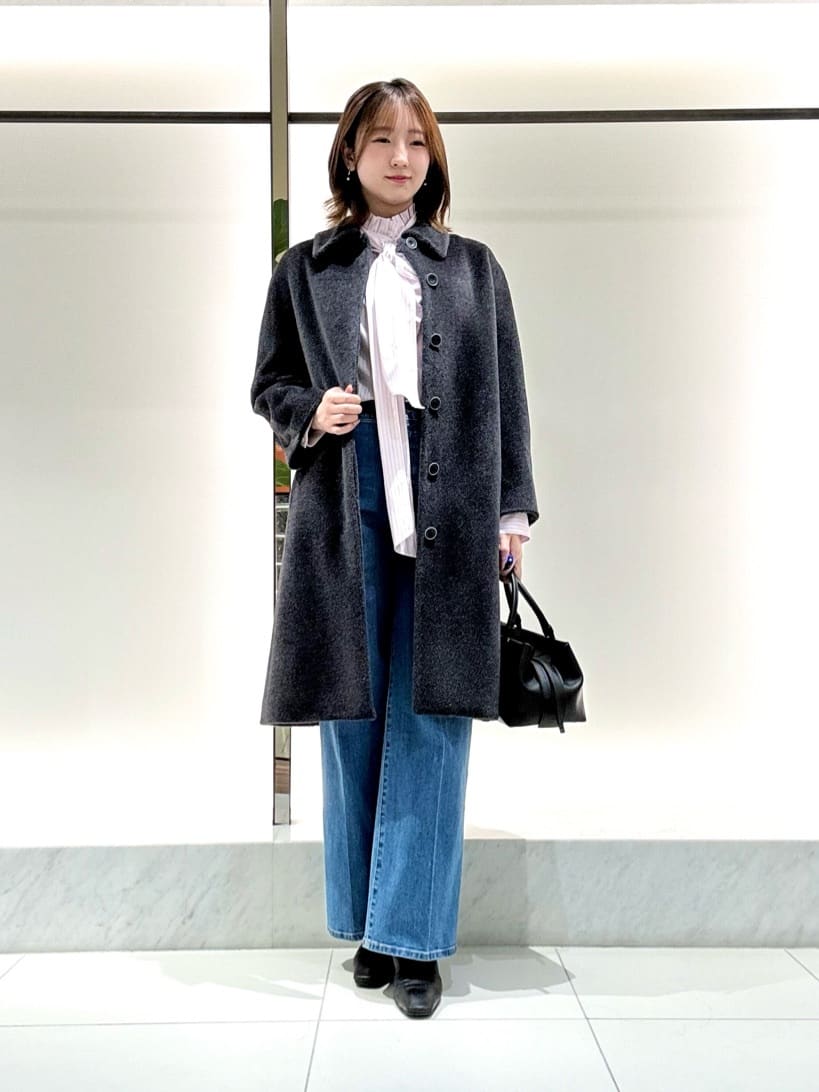 ANAYI | アルパカシャギーステンカラーコート | Rakuten Fashion(楽天