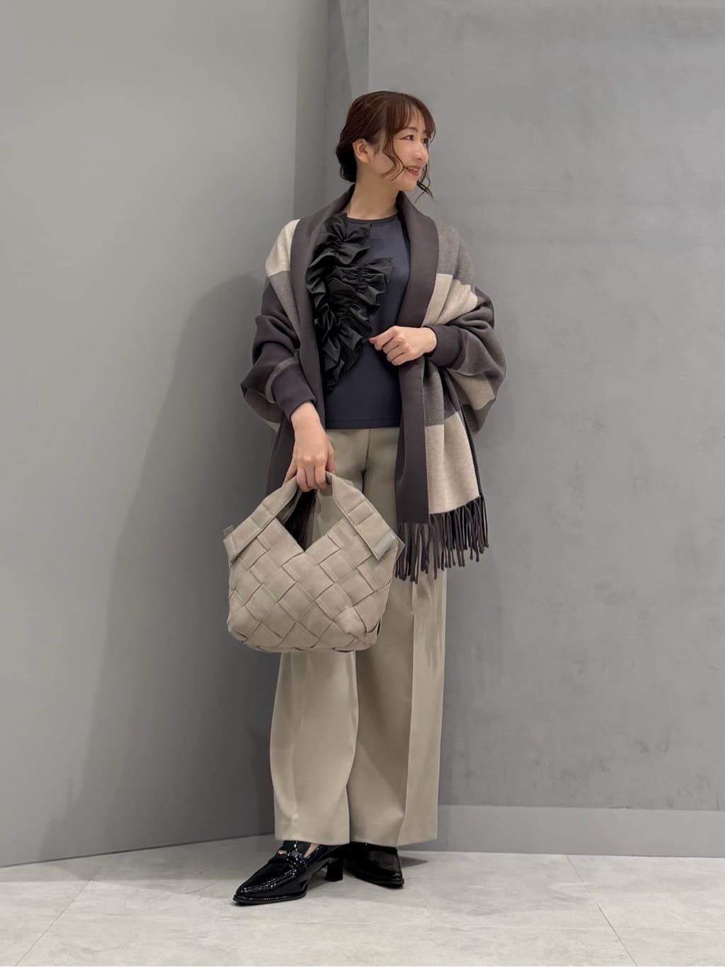 Vin | ブロックチェックリバーシブルショール | Rakuten Fashion(楽天