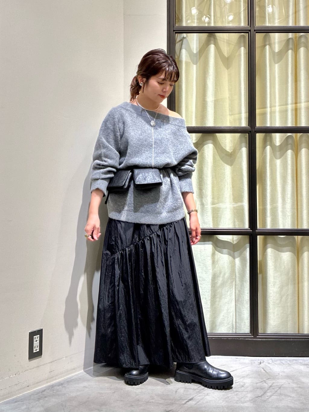 Whim Gazette | 切替ヴィンテージタフタスカート | Rakuten Fashion