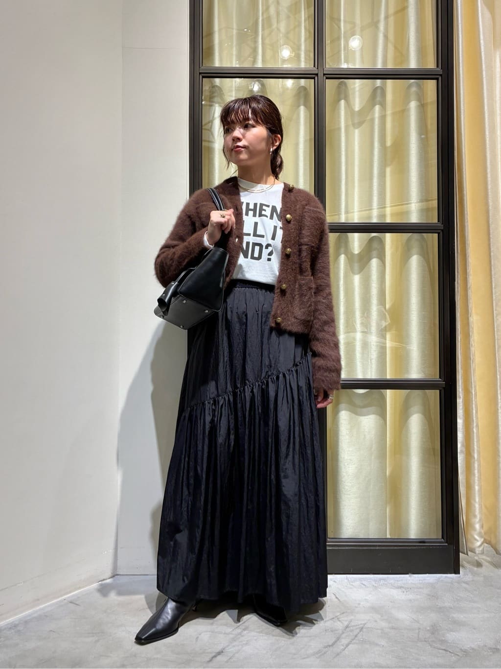 Whim Gazette | 切替ヴィンテージタフタスカート | Rakuten Fashion