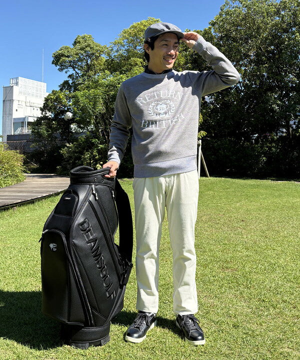BEAMS GOLF | PURPLE LABEL / エンブレムチェック モチーフ シャツ