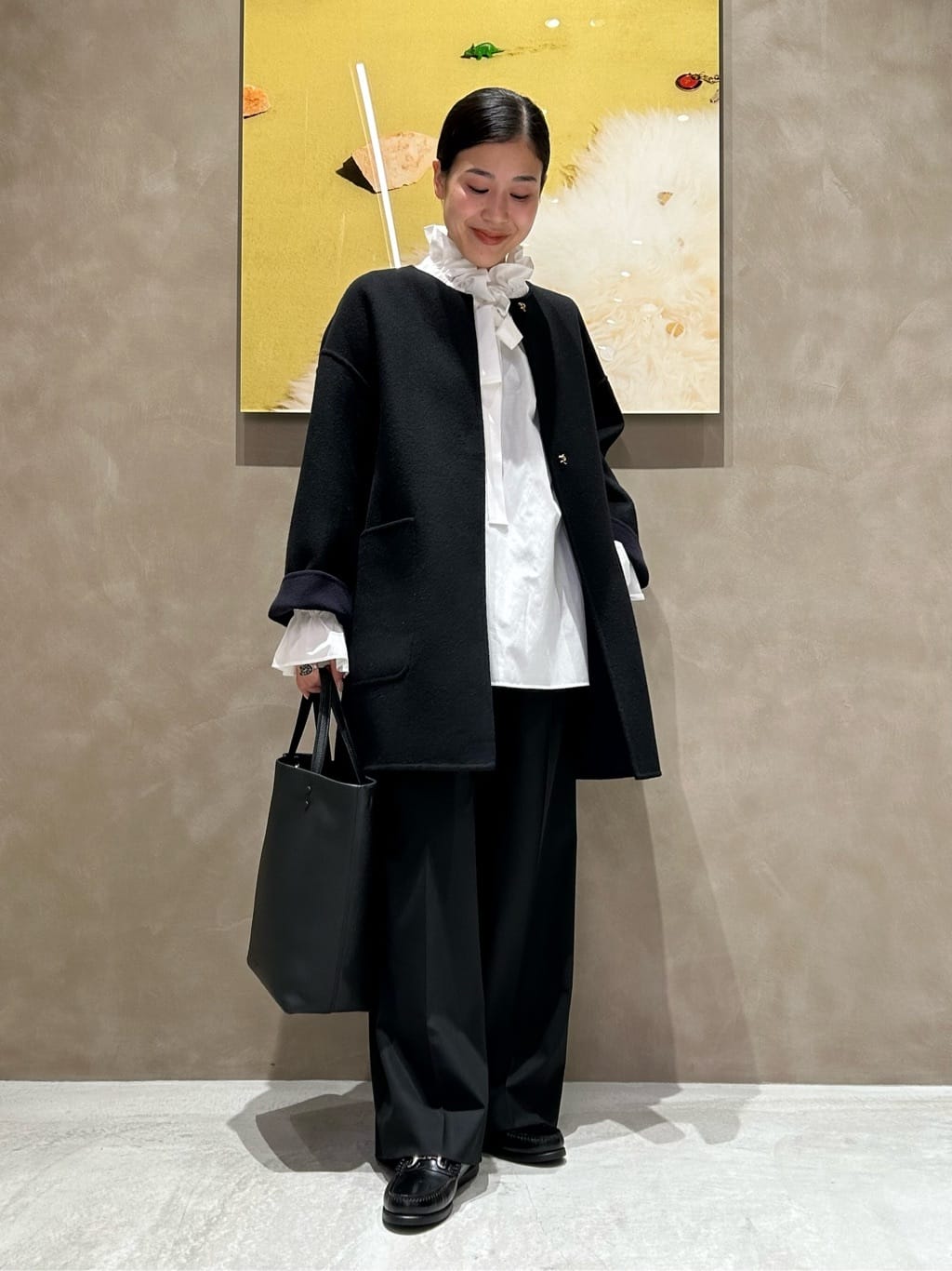 UNITED ARROWS | バイカラー リバー ミドルコート | Rakuten Fashion